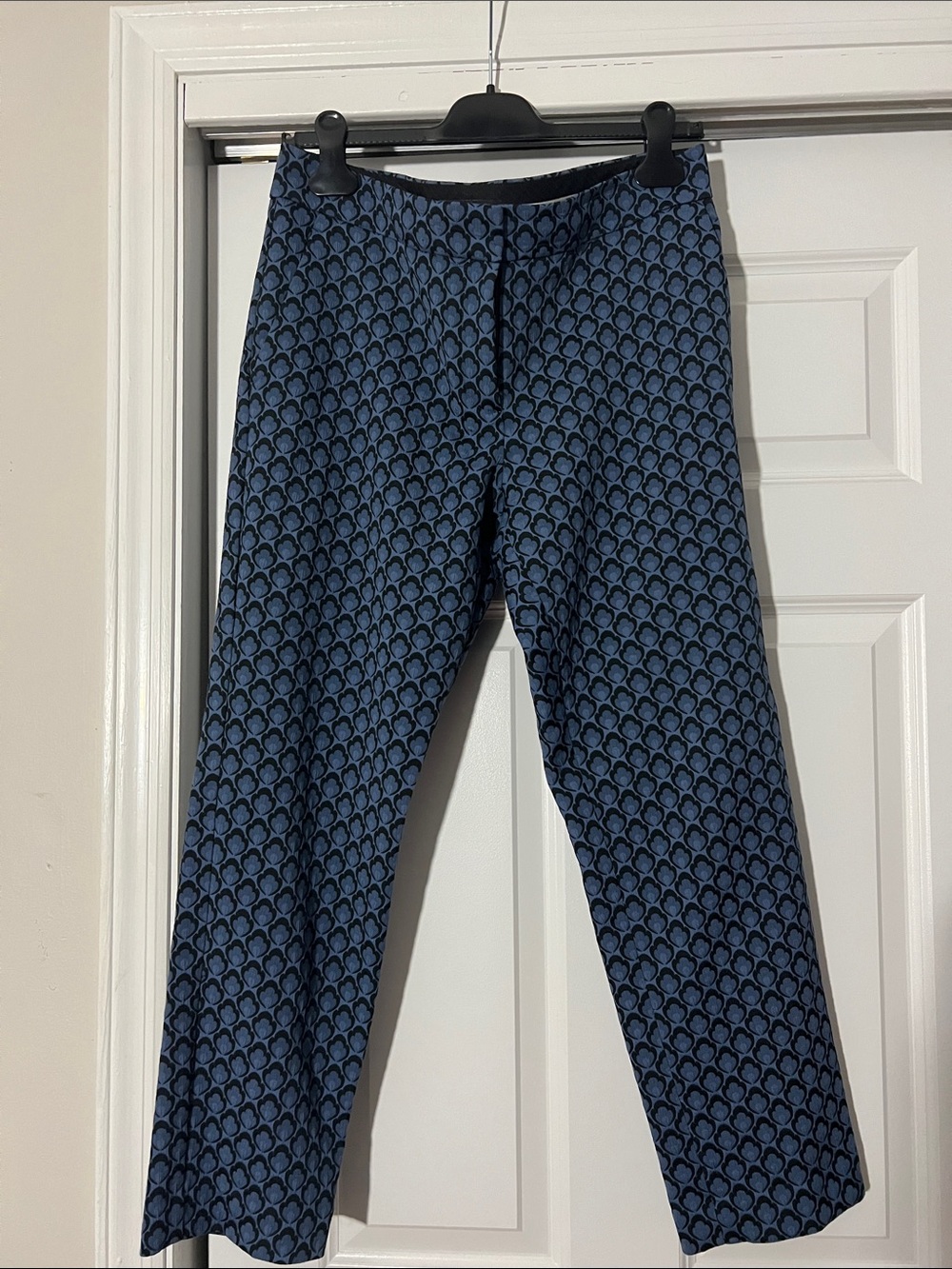 Ann Taylor Blue Patterned Ankle Pants